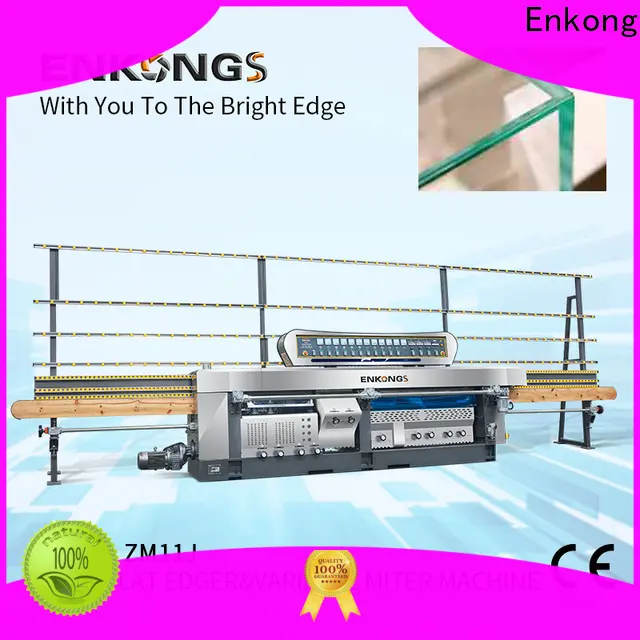 Enkong 60 degree glass mitering machine supply for grind 1