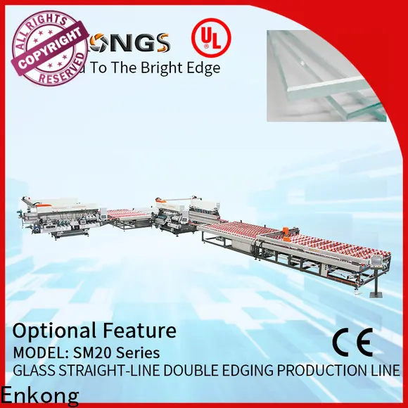 Enkong straight-line glass double edger manufacturers for round edge processing 1