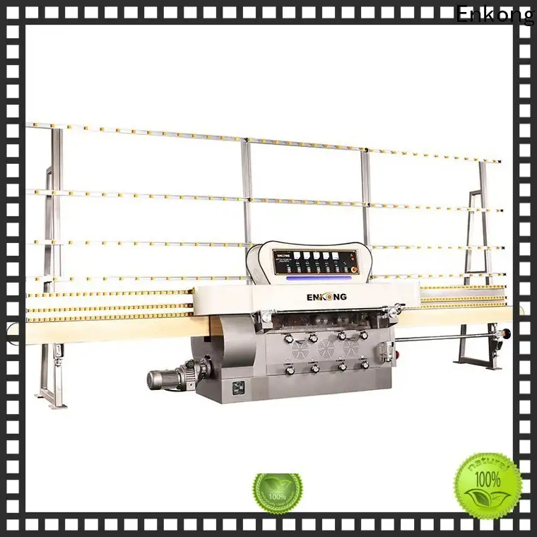 Enkong Top glass straight line edging machine price supply for round edge processing 1