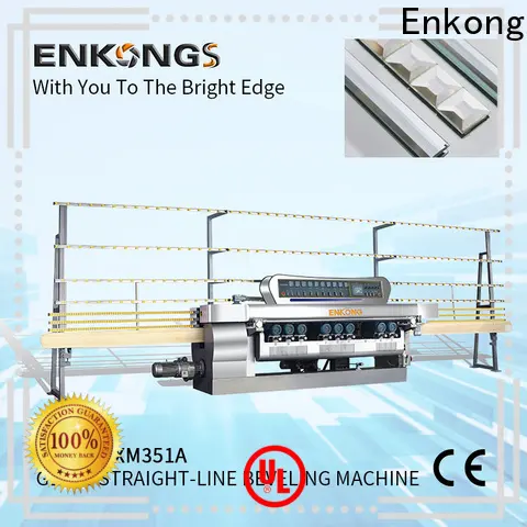 Enkong 10 spindles glass straight line beveling machine supply for polishing 1