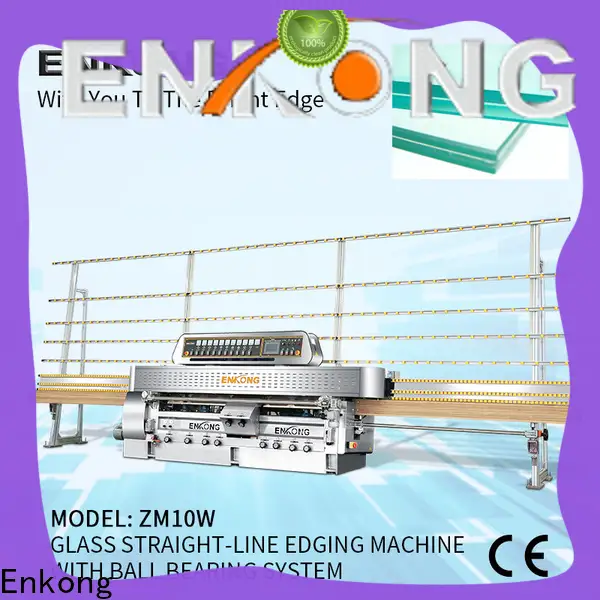Enkong 45° arrises glass straight line edging machine for business for processing glass 1