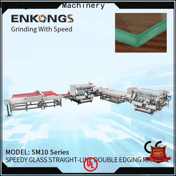 Enkong modularise design glass double edger factory for round edge processing 1