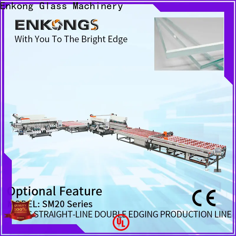 Enkong Custom glass double edger machine supply for round edge processing 1
