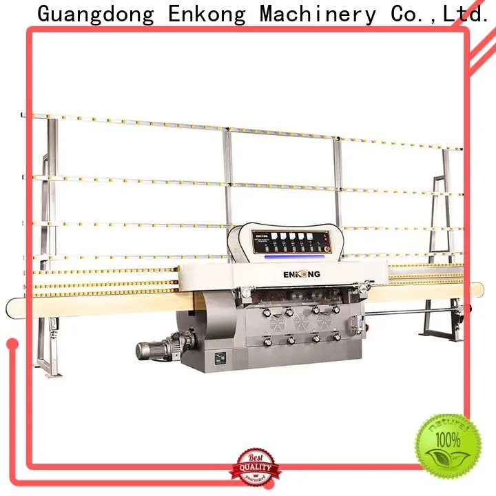 Enkong Latest glass straight line edging machine factory for round edge processing 1