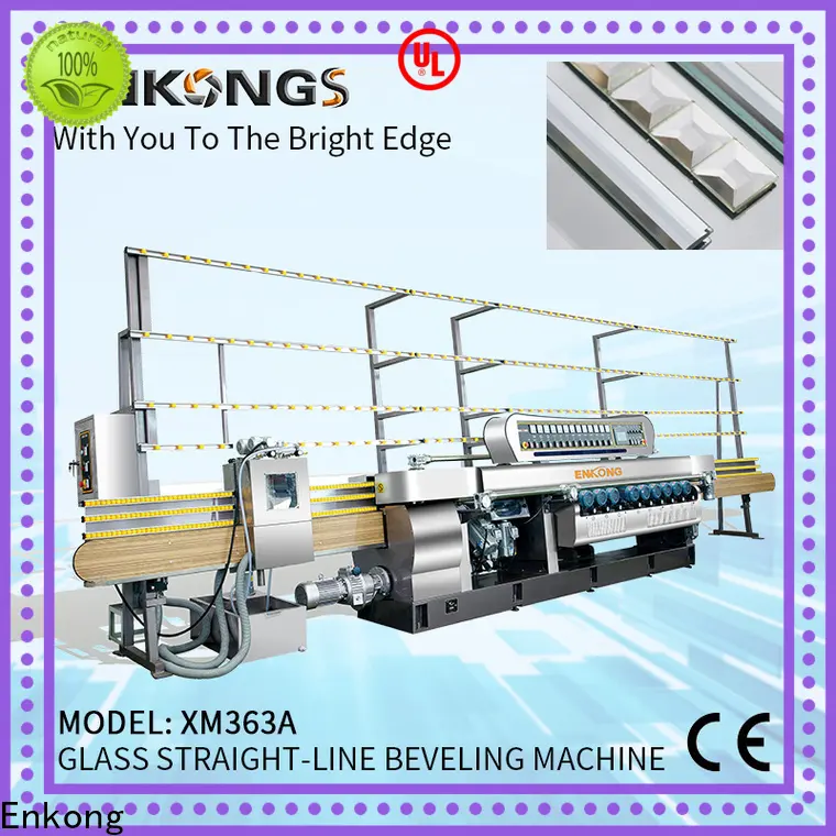 Enkong 10 spindles small glass beveling machine company for glass processing 1