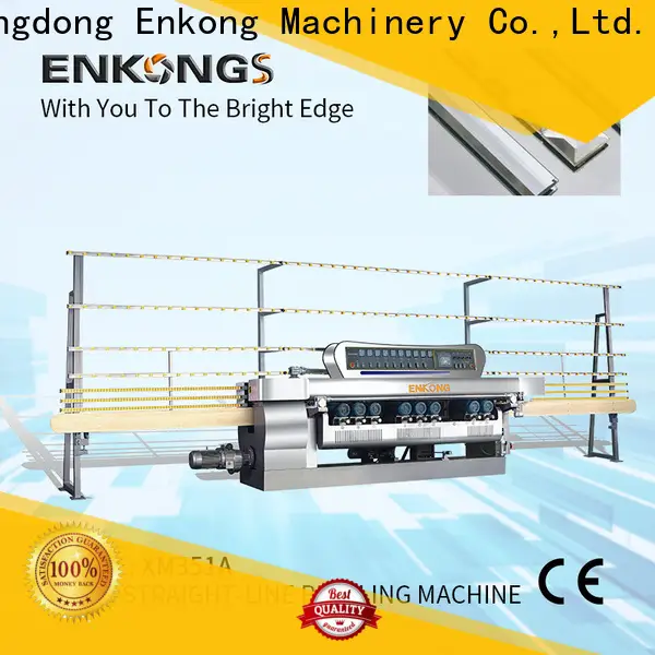 Enkong xm351a glass straight line beveling machine for business for polishing 1