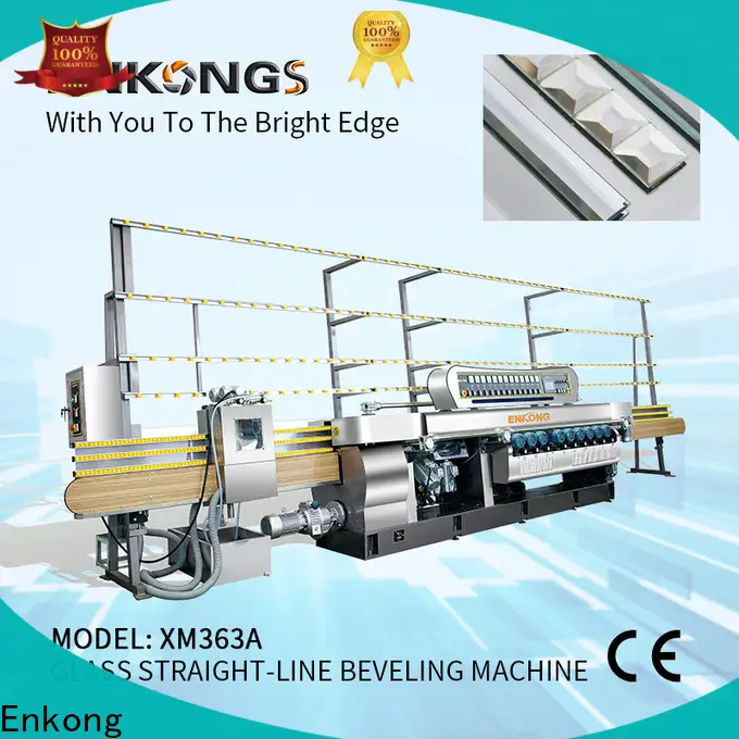 Custom glass straight line beveling machine 10 spindles supply for glass processing 1