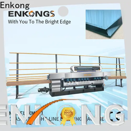 Enkong 10 spindles glass straight line beveling machine manufacturers for glass processing 1