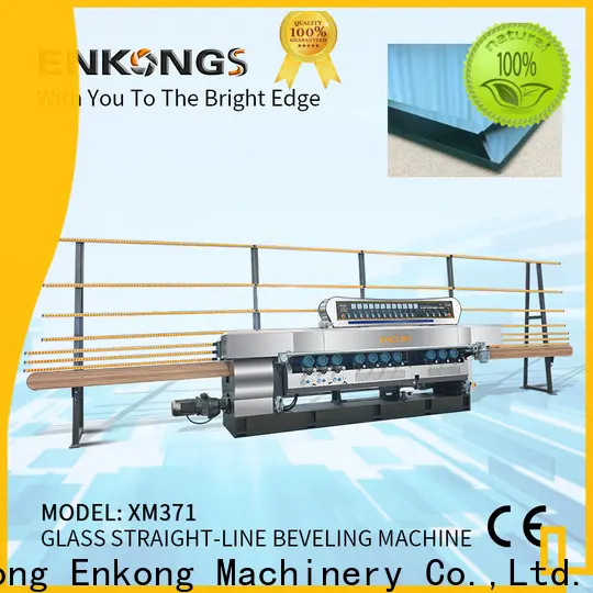 Enkong xm371 glass straight line beveling machine manufacturers for glass processing 1
