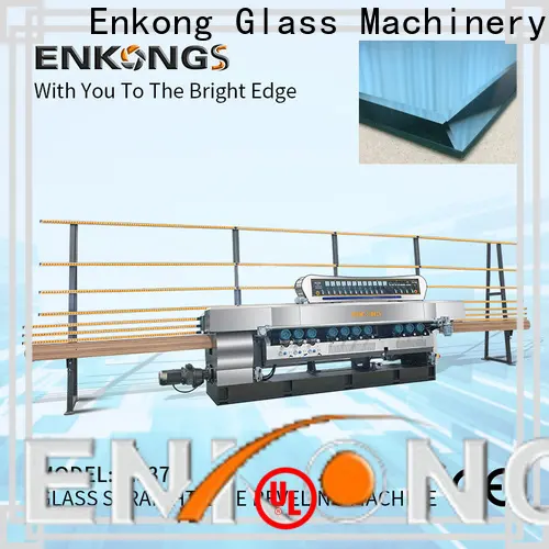 Enkong xm371 glass straight line beveling machine for business for glass processing 1
