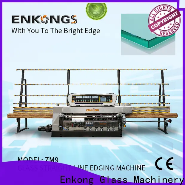 Latest glass straight line edging machine zm9 manufacturers for round edge processing 1
