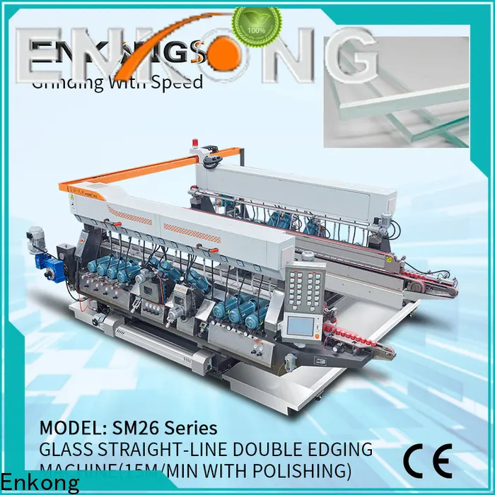 Enkong SM 22 straight line glass polishing machine factory for round edge processing 1