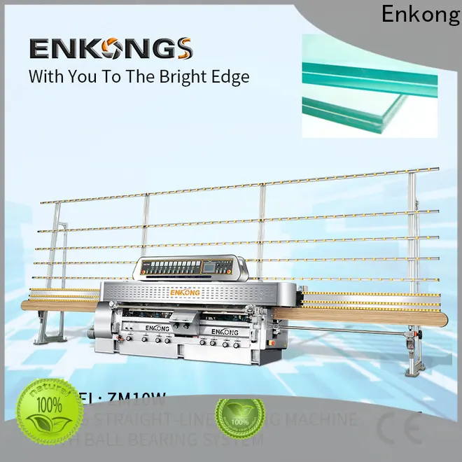 Enkong zm10w glass straight line edging machine factory for processing glass 1