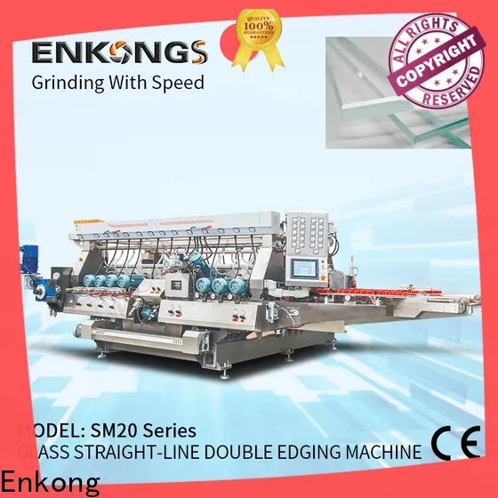 Enkong SM 10 glass straight line double edging machine factory for photovoltaic panel processing 1