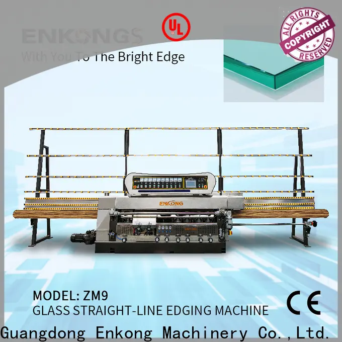 Enkong zm11 glass straight line edging machine supply for round edge processing 1