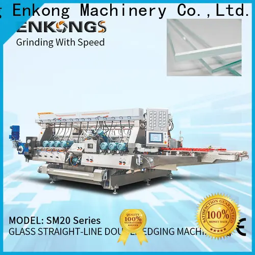 Enkong modularise design glass straight line double edging machine manufacturers for round edge processing 1