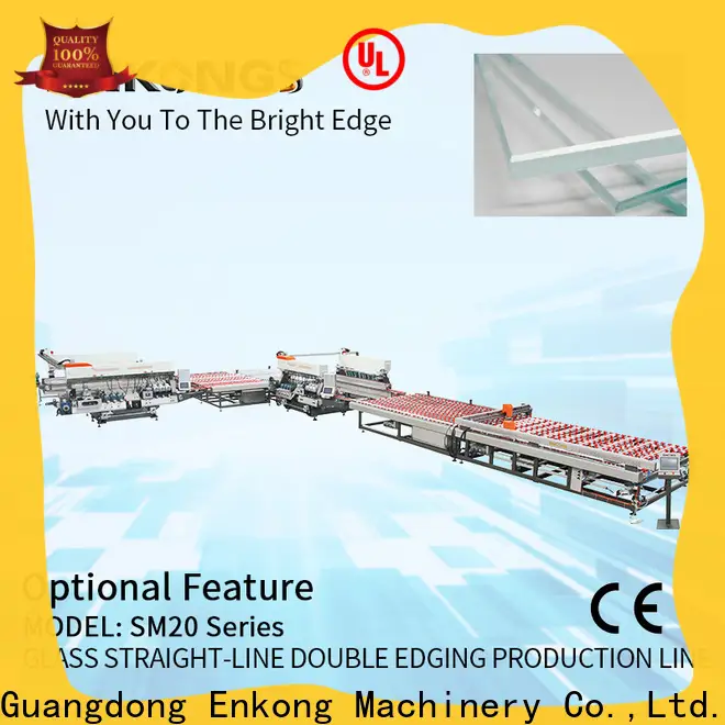 Enkong SM 22 glass straight line double edging machine suppliers for photovoltaic panel processing 1