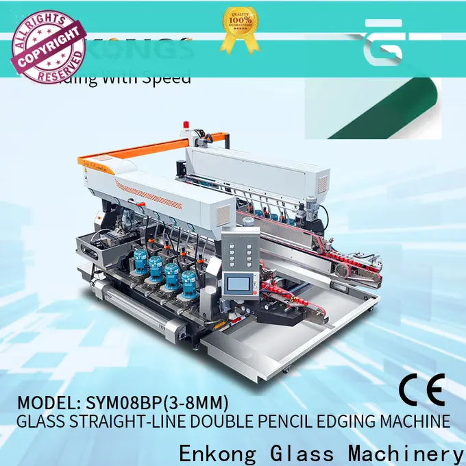 Enkong High-quality glass straight line double edging machine supply for round edge processing 1
