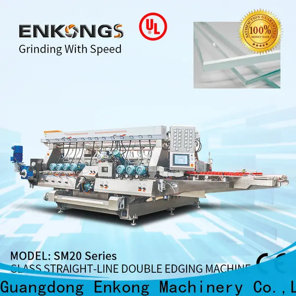 Enkong New glass straight line double edging machine suppliers for photovoltaic panel processing 1
