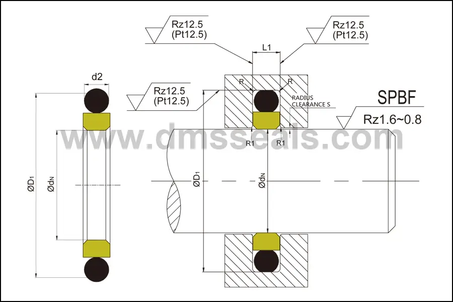hydraulic rod seals tdi for pressure work and sliding high speed occasions DMS Seal Manufacturer 2