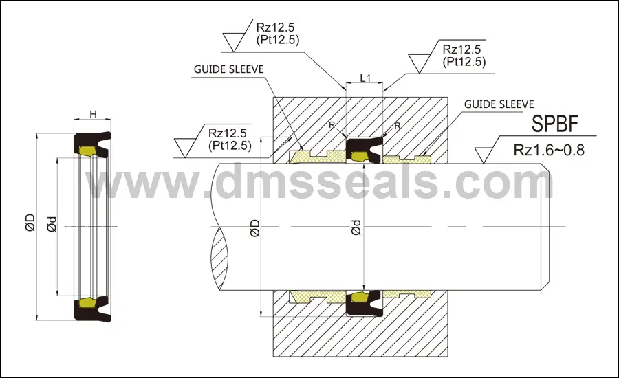 DMS Seals hydraulic rod seals online for sale for pressure work and sliding high speed occasions1 2