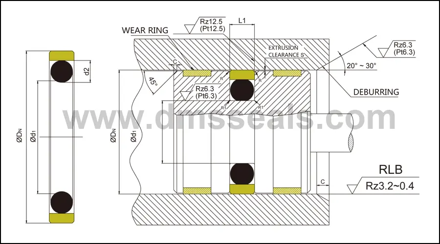 ptfe piston o ring supplier for piston and hydraulic cylinder 2