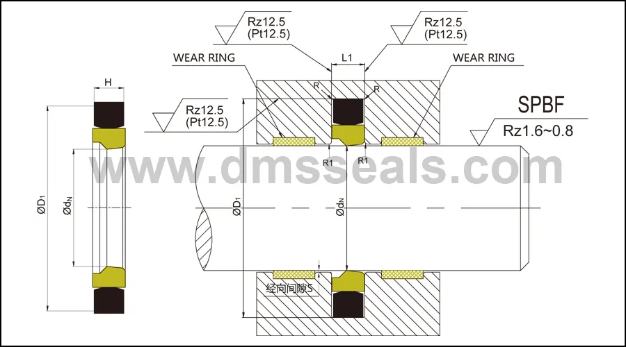 DMS Seals air piston seal manufacturer for pressure work and sliding high speed occasions 2