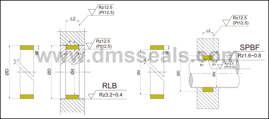 DMS Seal Manufacturer Best 1 roller ball bearing wear ring as the guide sleeve 2