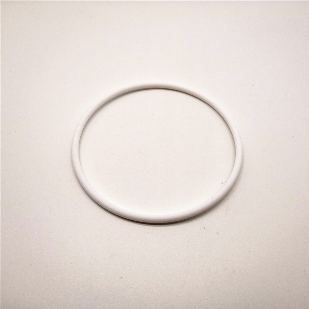 corrosion resistance plastic white virgin pure PTFE o ring by CNC process 1