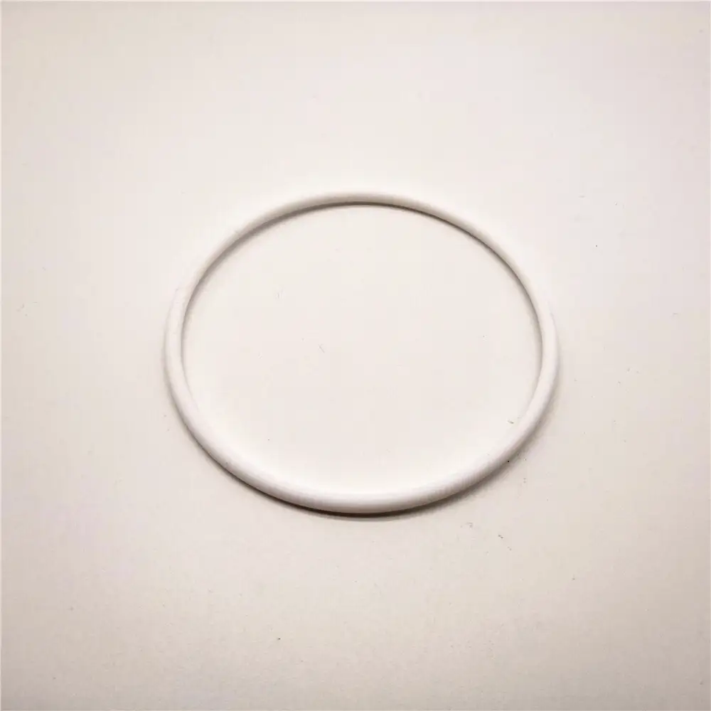 corrosion resistance plastic white virgin pure PTFE o ring by CNC process 1