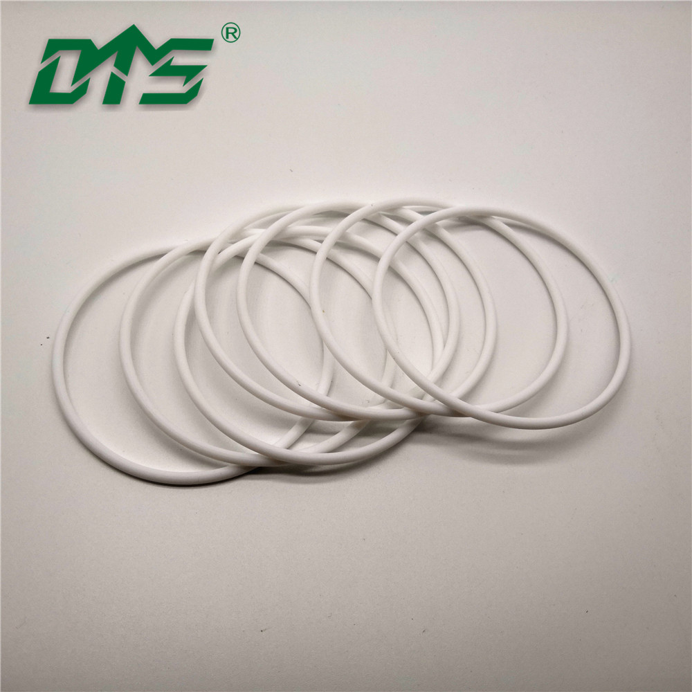corrosion resistance plastic white virgin pure PTFE o ring by CNC process 6