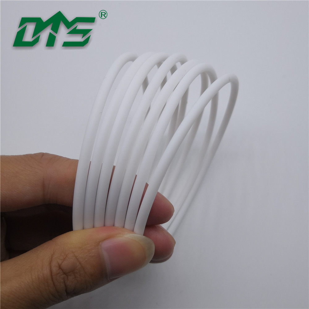 corrosion resistance plastic white virgin pure PTFE o ring by CNC process 3