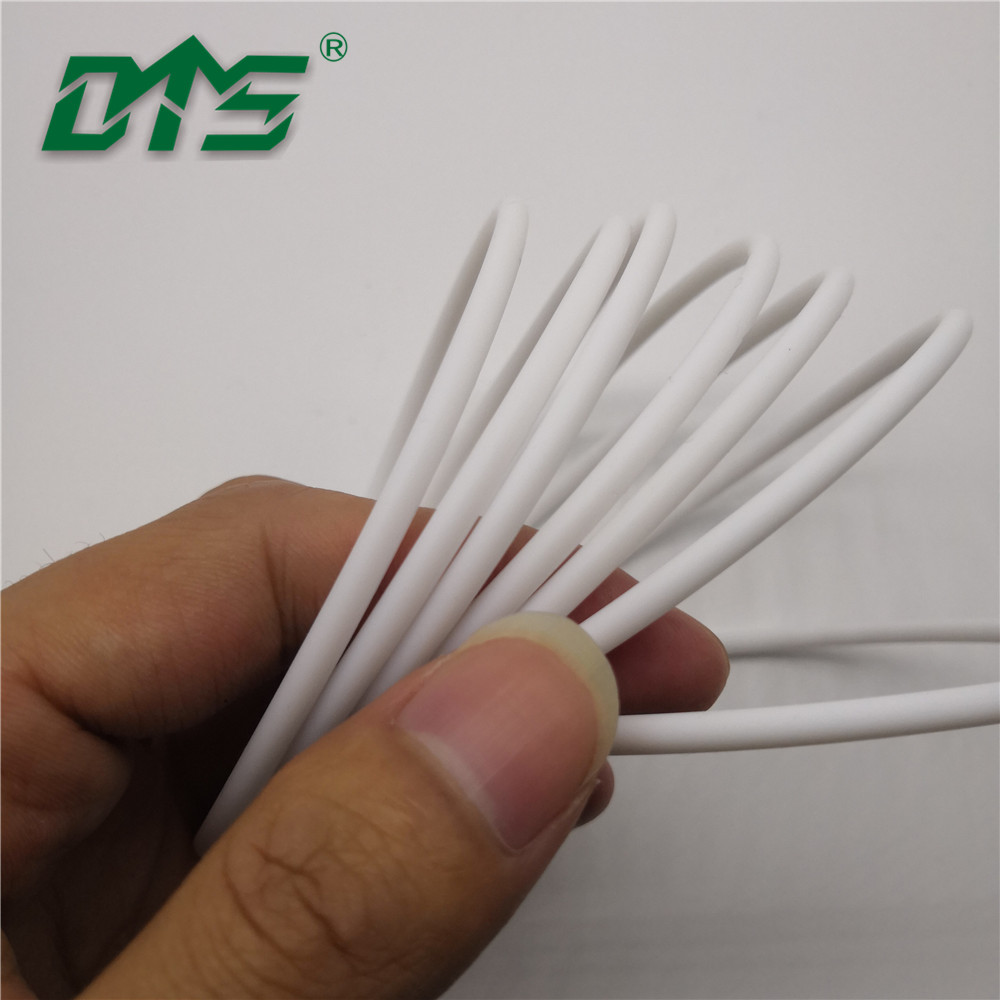 corrosion resistance plastic white virgin pure PTFE o ring by CNC process 4