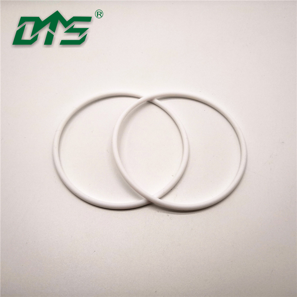 corrosion resistance plastic white virgin pure PTFE o ring by CNC process 2