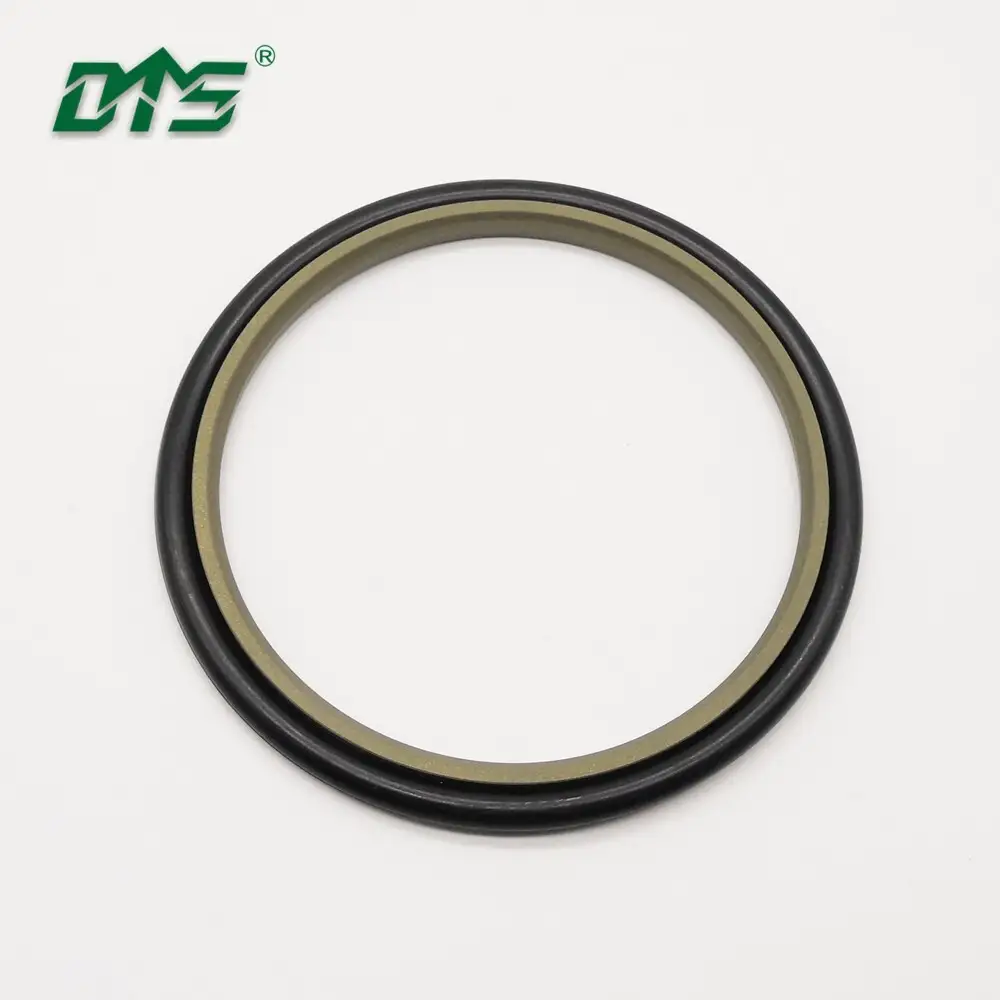 40% bronze PTFE hydraulic rod buffer step seal with brown and green color 1