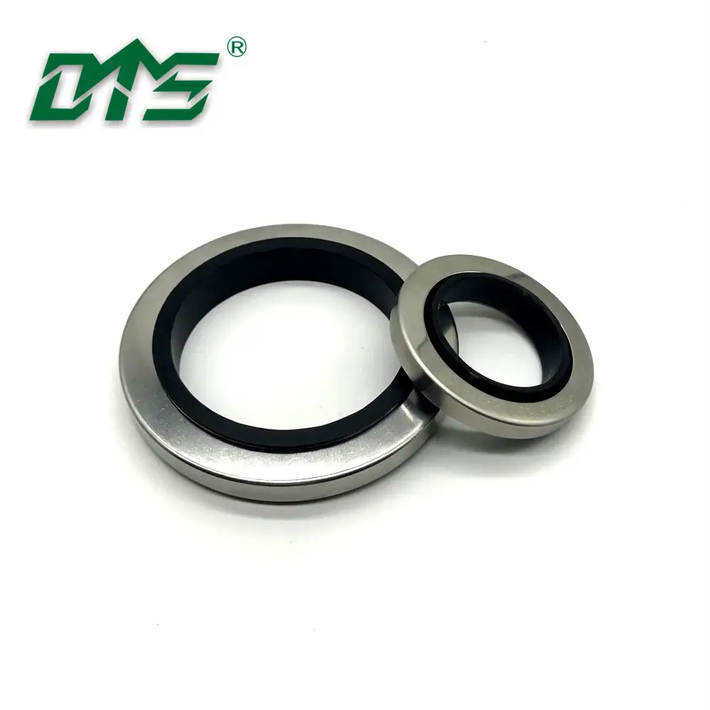 Customize PTFE double lips stainless steel hydraulic oil seal LA 1