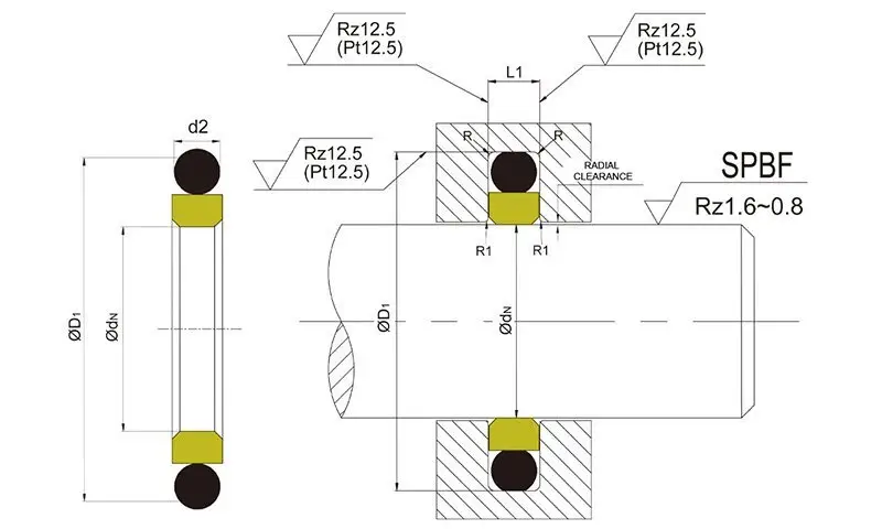 rod oring ptfe DMS Seal Manufacturer hydraulic rod seals 2