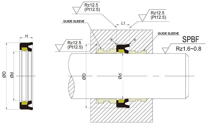 oring nbrfkm rod DMS Seal Manufacturer Brand rod seals 2