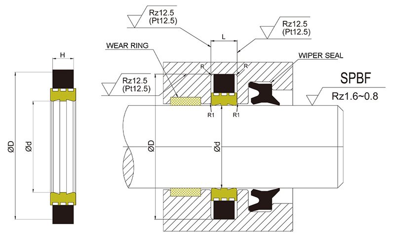 ptfe hydraulic rod rod seals DMS Seal Manufacturer Brand company 2