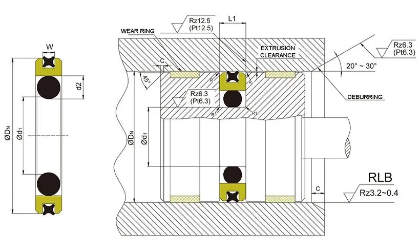 pneumatic piston seals oring nbrfkm Warranty DMS Seal Manufacturer 2