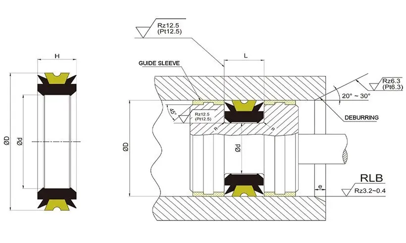 hydraulic oring pneumatic piston seals DMS Seal Manufacturer Brand 2