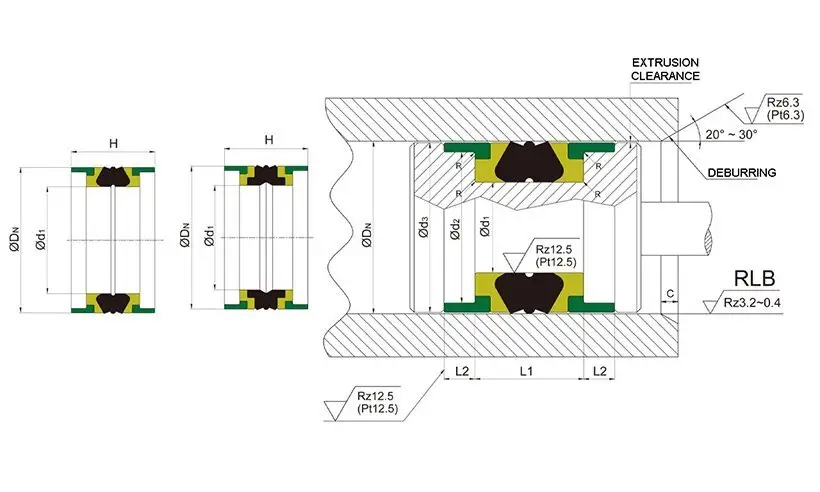 oring seal hydraulic DMS Seal Manufacturer Brand piston seals 2