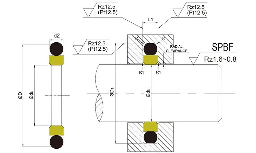 DMS Seal Manufacturer Brand nbrfkm oring hydraulic rod seals rod 2