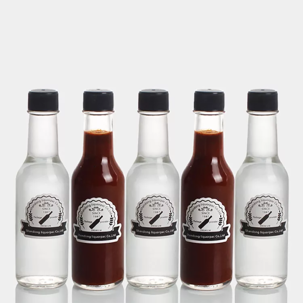 Seasoning Glass bottle With Screw Cap for Sauce Vinegar 3oz 5oz 8oz 2