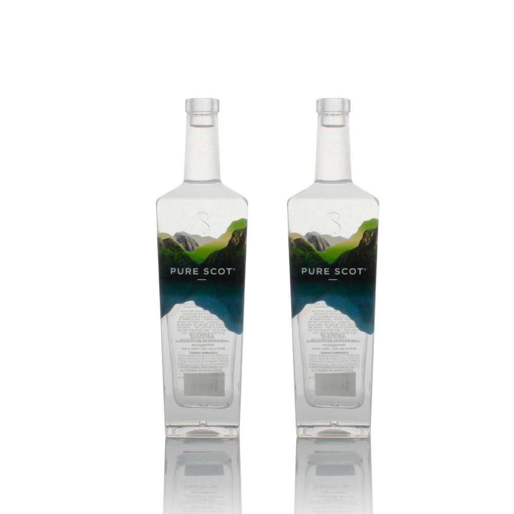 Customized Square Spirit Liquor Bottles Extra Flint Glass 500ml 700ml 750ml 1