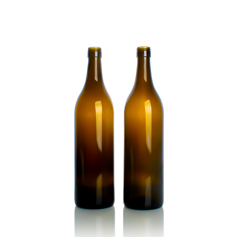 Botlolo ea Veine ea Khalase ea Khalase ea Amber Burgundy 187ml 375ml 750ml 2