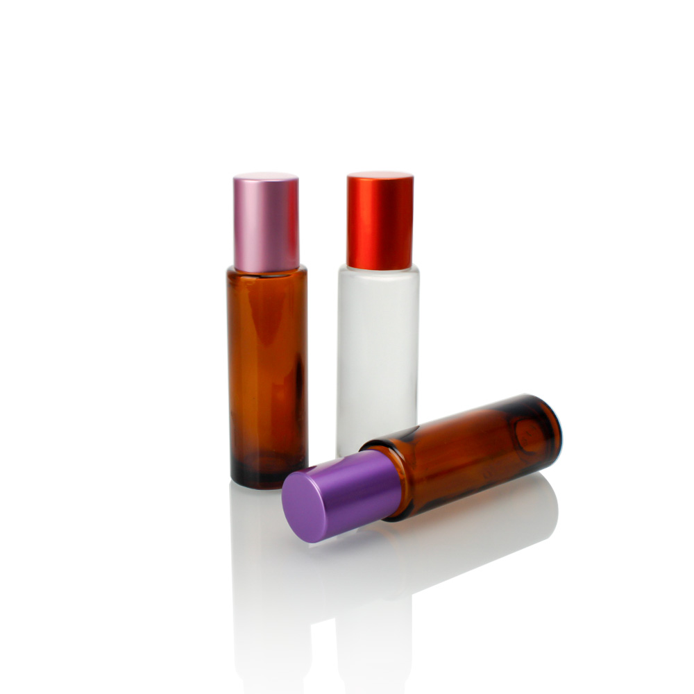Chai bi lăn màu hổ phách Chai tinh dầu thủy tinh 10ml 2