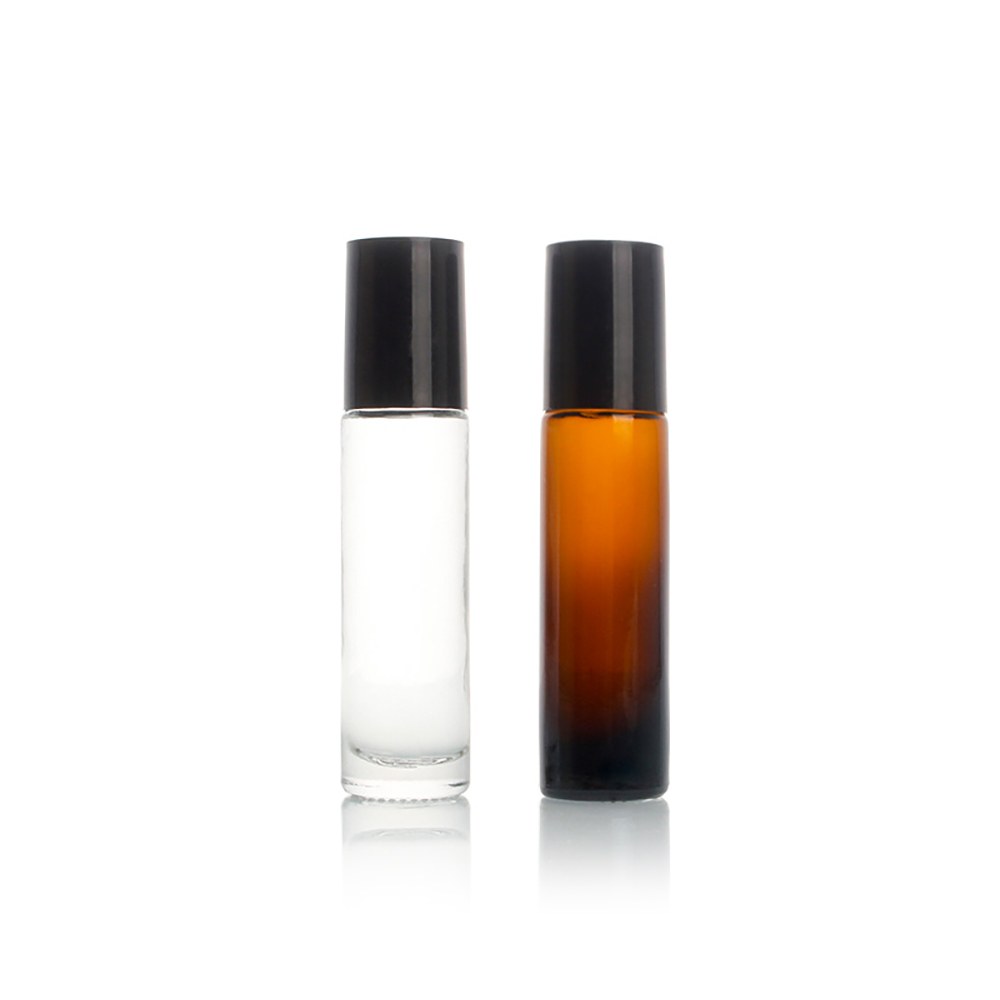 Chai bi lăn màu hổ phách Chai tinh dầu thủy tinh 10ml 3