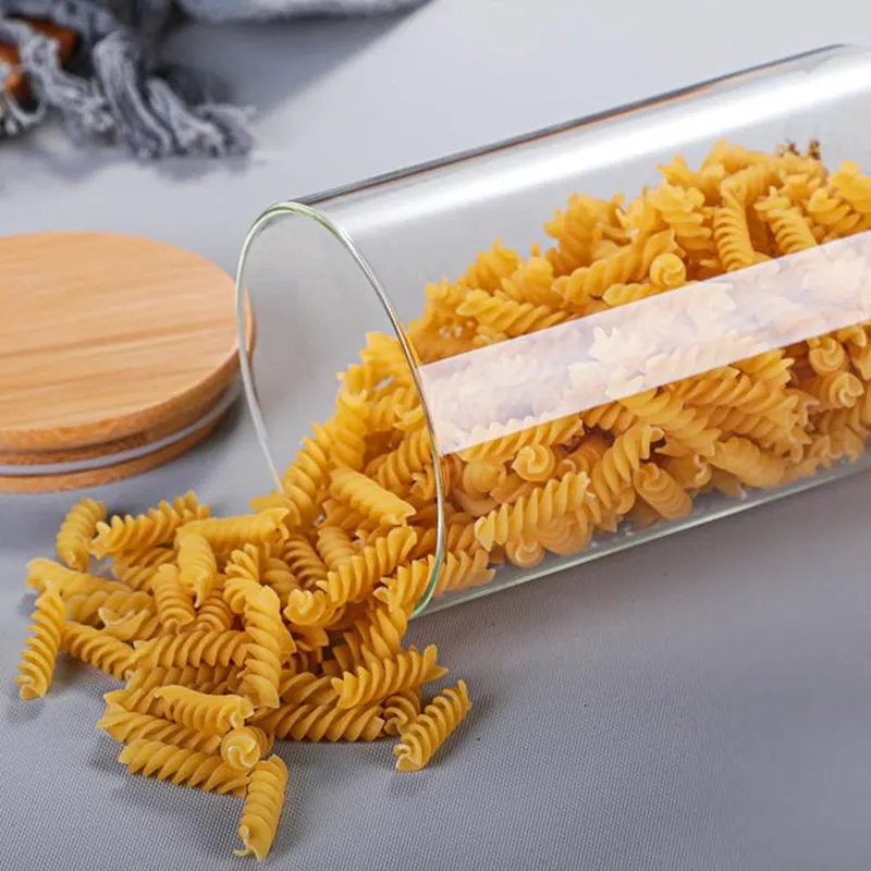 High-Qualityglass Jars with Lids Wholesale ODM/OEM Bamboo Lid + Silicone Pad 6