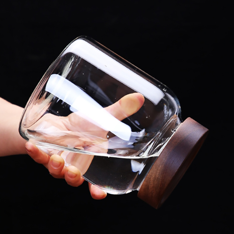 Tùy chỉnh bảo quản thực phẩm Vỏ quýt Lọ thủy tinh Borosilicate có nắp 2